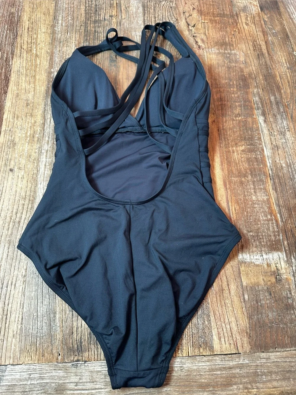 La Blanca Black One-Piece Swimsuit with Logo Tag